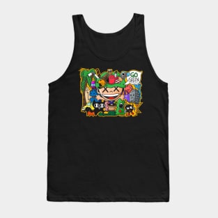 go green doodle art Tank Top